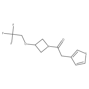 2-(Thiophen-3-yl)-1-(3-(2,2,2-trifluoroethoxy)azetidin-1-yl)ethanone结构式