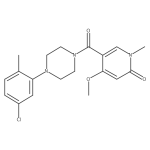 5-(4-(5-chloro-2-methylphenyl)piperazine-1-carbonyl)-4-methoxy-1-methylpyridin-2(1H)-one Structure