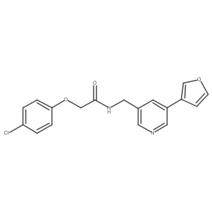 2-(4-chlorophenoxy)-N-((5-(furan-3-yl)pyridin-3-yl)methyl)acetamide Structure