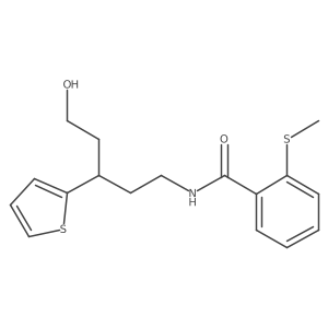 N-(5-hydroxy-3-(thiophen-2-yl)pentyl)-2-(methylthio)benzamide Structure