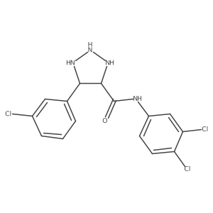 5-(3-chlorophenyl)-N-(3,4-dichlorophenyl)triazolidine-4-carboxamide结构式