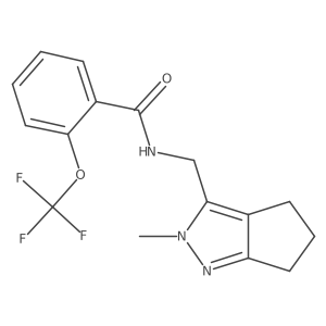 N-((2-methyl-2,4,5,6-tetrahydrocyclopenta[c]pyrazol-3-yl)methyl)-2-(trifluoromethoxy)benzamide Structure