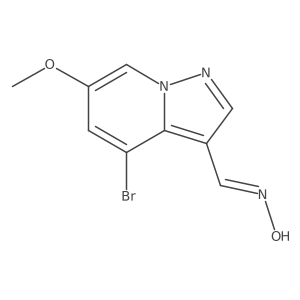 (E)-4-Bromo-6-methoxypyrazolo[1,5-a]pyridine-3-carbaldehyde oxime Structure