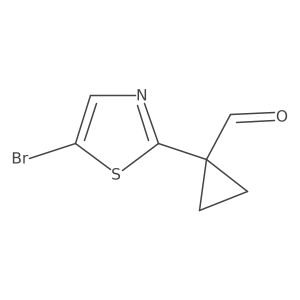 1-(5-Bromo-1,3-thiazol-2-yl)cyclopropane-1-carbaldehyde Structure