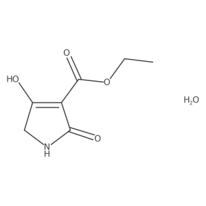 Ethyl 4-hydroxy-2-oxo-2,5-dihydro-1H-pyrrole-3-carboxylate hydrate结构式