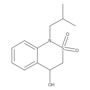 4-hydroxy-1-isobutyl-3,4-dihydro-1H-benzo[c][1,2]thiazine 2,2-dioxide Structure