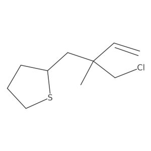 2-[2-(Chloromethyl)-2-methylbut-3-en-1-yl]thiolane结构式