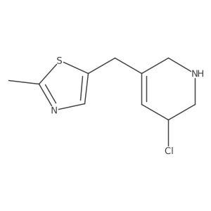 3-Chloro-5-[(2-methyl-1,3-thiazol-5-yl)methyl]-1,2,3,6-tetrahydropyridine结构式