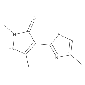 1,3-dimethyl-4-(4-methyl-1,3-thiazol-2-yl)-1H-pyrazol-5-ol Structure