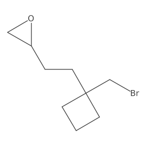 2-{2-[1-(Bromomethyl)cyclobutyl]ethyl}oxirane结构式