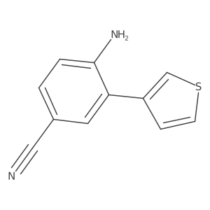 4-Amino-3-(thiophen-3-yl)benzonitrile结构式