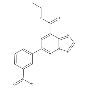 Ethyl 6-(3-nitrophenyl)-[1,2,4]triazolo[1,5-a]pyridine-8-carboxylate结构式