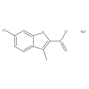 Sodium 6-chloro-3-methyl-1-benzothiophene-2-sulfinate结构式