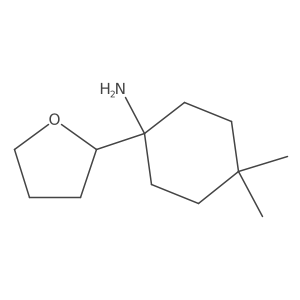 4,4-Dimethyl-1-(oxolan-2-yl)cyclohexan-1-amine Structure