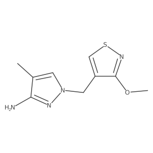 1-[(3-methoxy-1,2-thiazol-4-yl)methyl]-4-methyl-1H-pyrazol-3-amine Structure