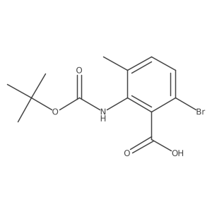 6-Bromo-2-{[(tert-butoxy)carbonyl]amino}-3-methylbenzoic acid Structure