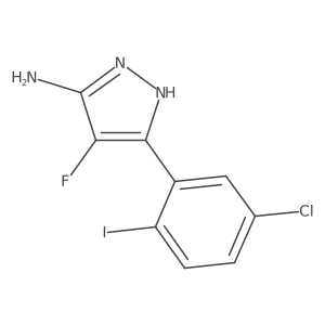3-(5-chloro-2-iodophenyl)-4-fluoro-1H-pyrazol-5-amine结构式