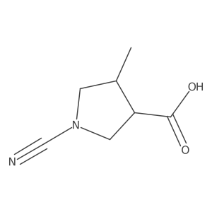 (3S,4S)-1-Cyano-4-methylpyrrolidine-3-carboxylic acid结构式