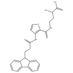 (2S)-4-{[3-({[(9H-fluoren-9-yl)methoxy]carbonyl}amino)furan-2-yl]formamido}-2-hydroxybutanoic acid结构式