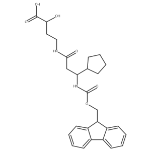(2S)-4-[3-cyclopentyl-3-({[(9H-fluoren-9-yl)methoxy]carbonyl}amino)propanamido]-2-hydroxybutanoic acid结构式