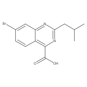 7-Bromo-2-(2-methylpropyl)quinazoline-4-carboxylic acid Structure