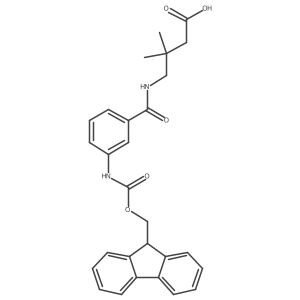 4-{[3-({[(9H-fluoren-9-yl)methoxy]carbonyl}amino)phenyl]formamido}-3,3-dimethylbutanoic acid Structure