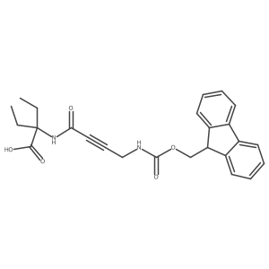 2-ethyl-2-[4-({[(9H-fluoren-9-yl)methoxy]carbonyl}amino)but-2-ynamido]butanoic acid结构式