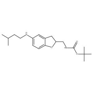 tert-butyl N-({5-[(3-methylbutyl)amino]-2,3-dihydro-1-benzofuran-2-yl}methyl)carbamate结构式