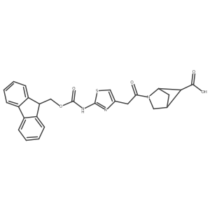 2-{2-[2-({[(9H-fluoren-9-yl)methoxy]carbonyl}amino)-1,3-thiazol-4-yl]acetyl}-2-azabicyclo[2.1.1]hexane-5-carboxylic acid Structure