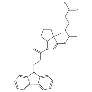 5-{[2-({[(9H-fluoren-9-yl)methoxy]carbonyl}amino)-1-methylcyclopentyl]formamido}hexanoic acid Structure