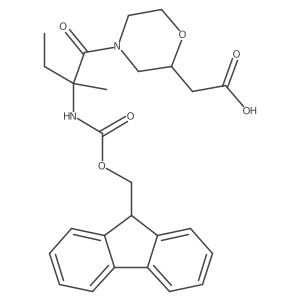 2-{4-[2-({[(9H-fluoren-9-yl)methoxy]carbonyl}amino)-2-methylbutanoyl]morpholin-2-yl}acetic acid Structure