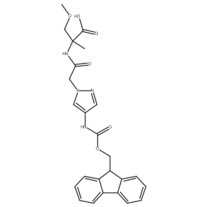2-{2-[4-({[(9H-fluoren-9-yl)methoxy]carbonyl}amino)-1H-pyrazol-1-yl]acetamido}-3-methoxy-2-methylpropanoic acid Structure
