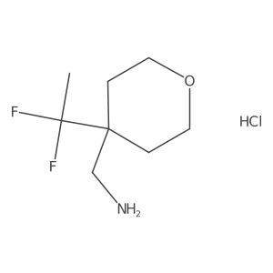 [4-(1,1-Difluoroethyl)oxan-4-yl]methanamine hydrochloride结构式