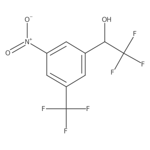 (1S)-2,2,2-trifluoro-1-[3-nitro-5-(trifluoromethyl)phenyl]ethan-1-ol结构式