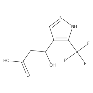 (3R)-3-hydroxy-3-[3-(trifluoromethyl)-1H-pyrazol-4-yl]propanoic acid Structure