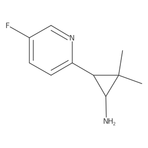rac-(1R,3S)-3-(5-fluoropyridin-2-yl)-2,2-dimethylcyclopropan-1-amine结构式