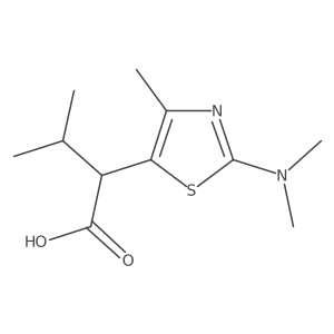 2-[2-(Dimethylamino)-4-methyl-1,3-thiazol-5-yl]-3-methylbutanoic acid Structure