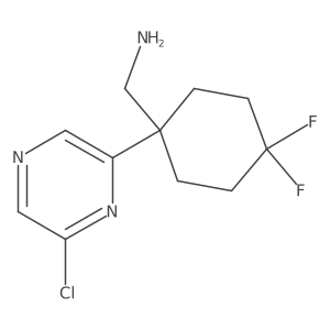 [1-(6-Chloropyrazin-2-yl)-4,4-difluorocyclohexyl]methanamine Structure