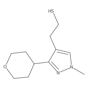 2-[1-methyl-3-(oxan-4-yl)-1H-pyrazol-4-yl]ethane-1-thiol Structure