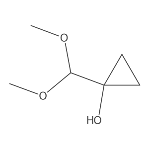 1-(Dimethoxymethyl)cyclopropan-1-ol Structure