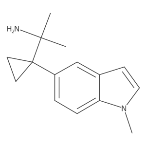 2-[1-(1-methyl-1H-indol-5-yl)cyclopropyl]propan-2-amine结构式