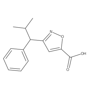 3-(2-Methyl-1-phenylpropyl)-1,2-oxazole-5-carboxylic acid结构式
