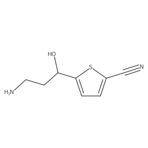 5-(3-Amino-1-hydroxypropyl)thiophene-2-carbonitrile结构式