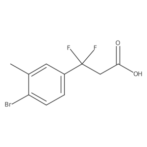 3-(4-Bromo-3-methylphenyl)-3,3-difluoropropanoic acid结构式