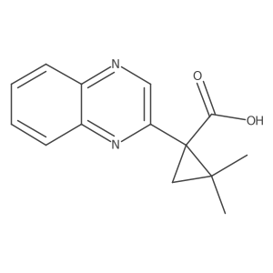 2,2-Dimethyl-1-(quinoxalin-2-yl)cyclopropane-1-carboxylic acid Structure