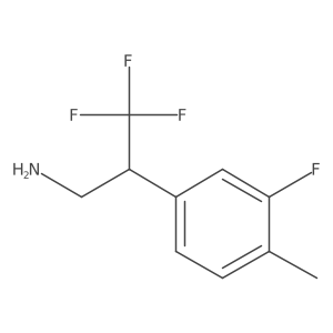3,3,3-Trifluoro-2-(3-fluoro-4-methylphenyl)propan-1-amine Structure