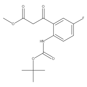 Methyl 3-(2-{[(tert-butoxy)carbonyl]amino}-5-fluorophenyl)-3-oxopropanoate Structure