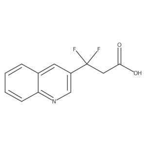 3,3-Difluoro-3-(quinolin-3-yl)propanoic acid结构式