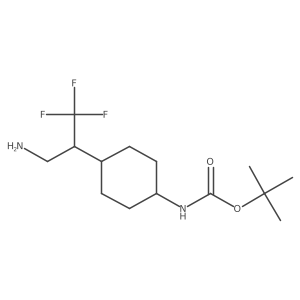 tert-butyl N-[4-(3-amino-1,1,1-trifluoropropan-2-yl)cyclohexyl]carbamate Structure