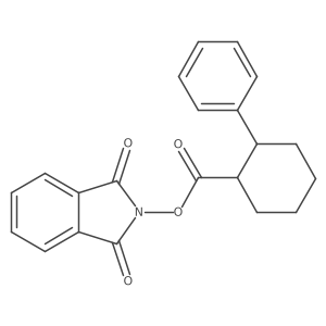 rac-1,3-dioxo-2,3-dihydro-1H-isoindol-2-yl (1R,2S)-2-phenylcyclohexane-1-carboxylate结构式